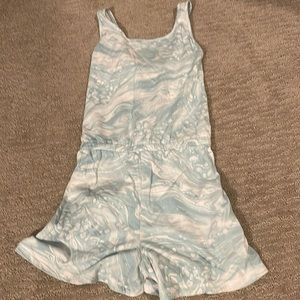 Blue and white marble jumpsuit